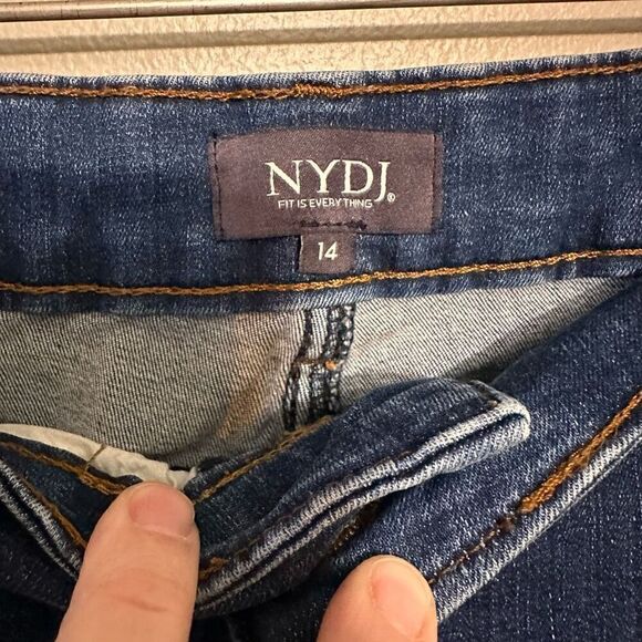NYDJ Marilyn Straight Leg Blue Jeans Size 14 - Picture 5 of 9